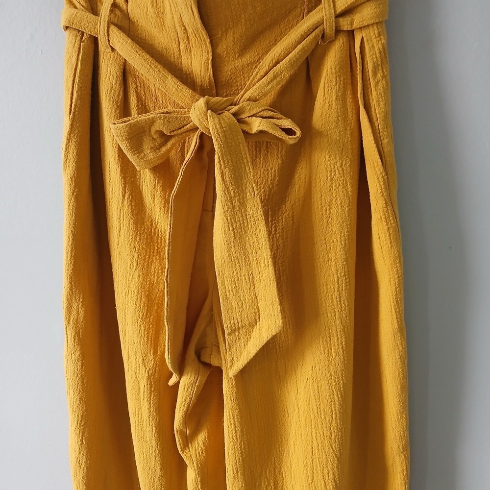Lost + Wander Anthropologie Women's Size Medium Belted Pants Gold Yellow NWT!!! - Picture 3 of 16